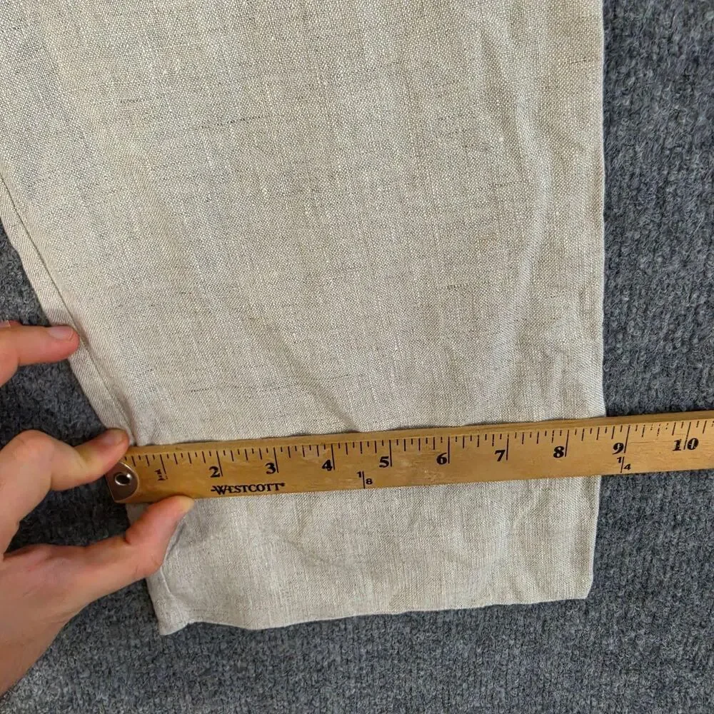 Reformation Pants 2 Mason Linen Pleated Wide Leg Beige Casual Summer Office Work